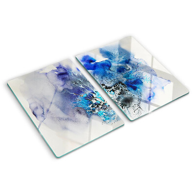 Planche à découper en verre Motifs bleus abstraits