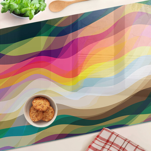 Planche à découper verre Ondes de couleurs abstraites