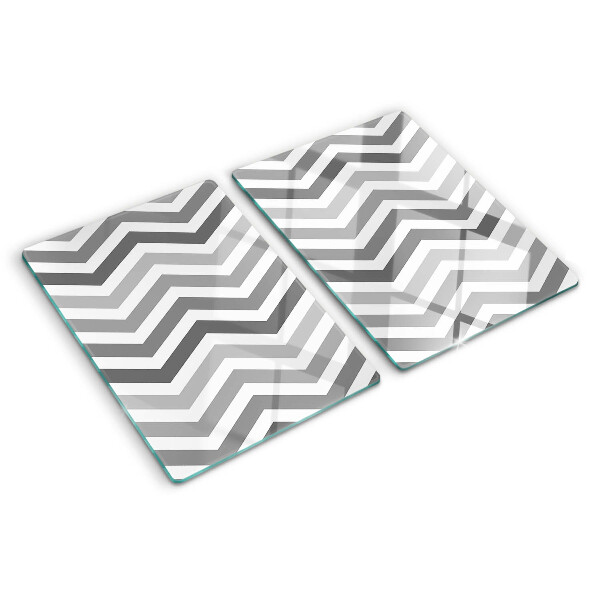 Planche à découper verre Zigzags dans des tons de gris