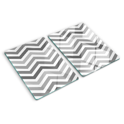 Planche à découper verre Zigzags dans des tons de gris