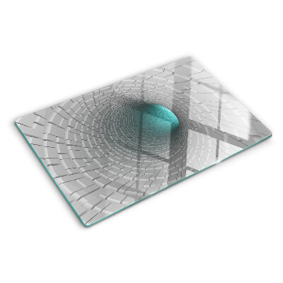 Planche à découper en verre Tunnel 3D avec effet de profondeur