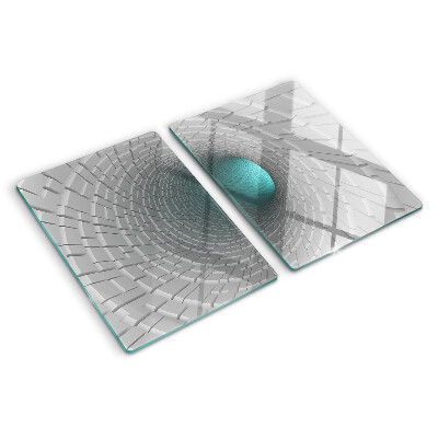 Planche à découper en verre Tunnel 3D avec effet de profondeur