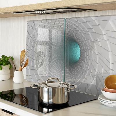 Planche à découper en verre Tunnel 3D avec effet de profondeur