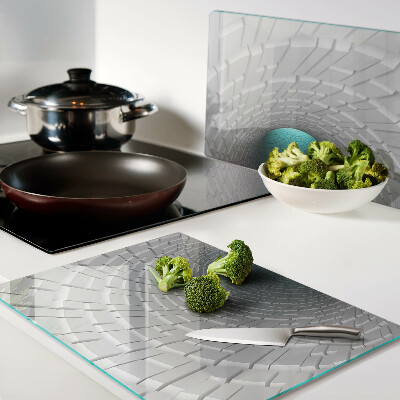Planche à découper en verre Tunnel 3D avec effet de profondeur