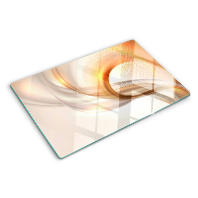 Planche à découper verre Ondes lumineuses aux nuances d'or