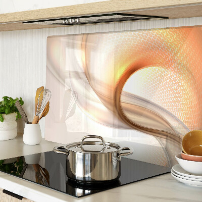 Planche à découper verre Ondes lumineuses aux nuances d'or