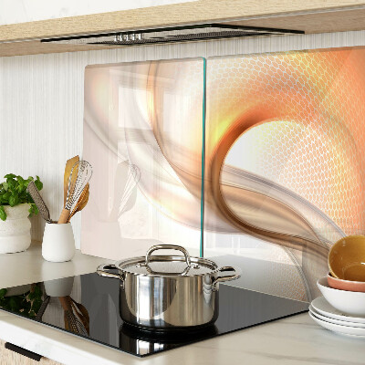 Planche à découper verre Ondes lumineuses aux nuances d'or