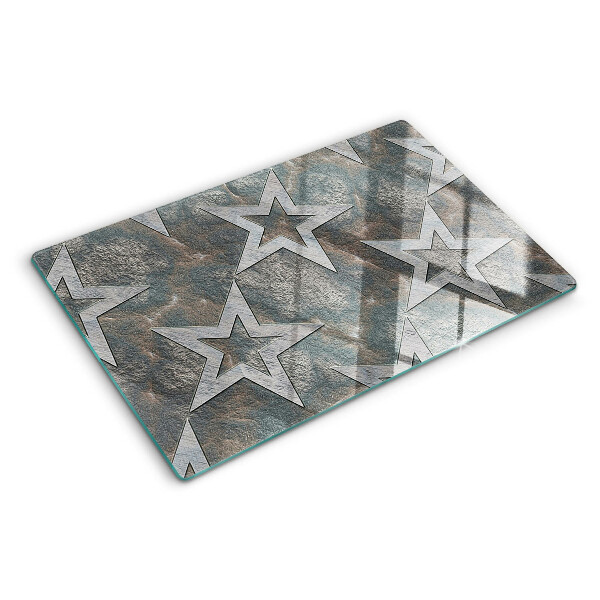 Planche à découper en verre Étoiles sur fond texturé