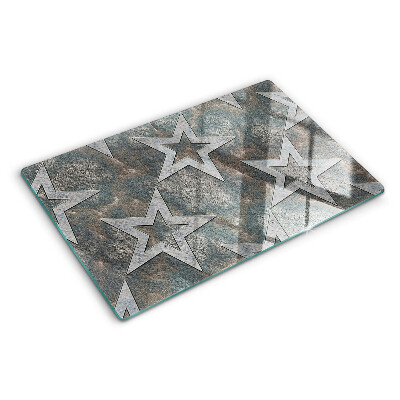 Planche à découper en verre Étoiles sur fond texturé
