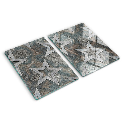 Planche à découper en verre Étoiles sur fond texturé