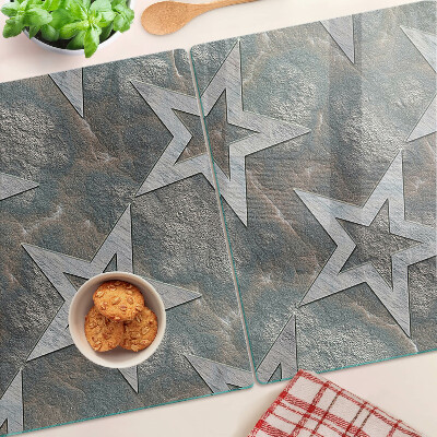 Planche à découper en verre Étoiles sur fond texturé
