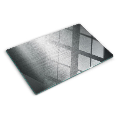 Planche à découper en verre Effet métallisé en acier brossé