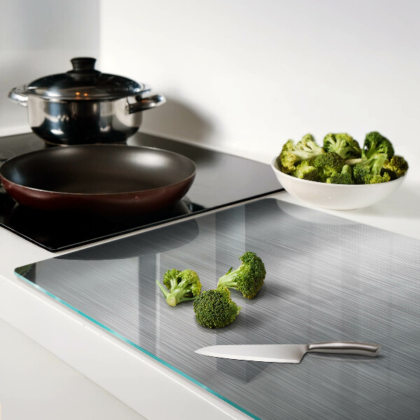 Planche à découper en verre Effet métallisé en acier brossé