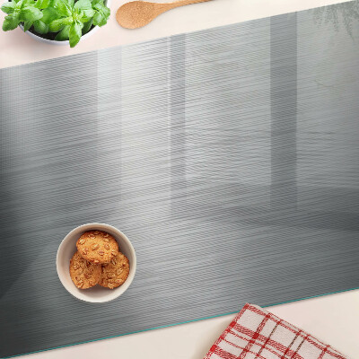 Planche à découper en verre Effet métallisé en acier brossé