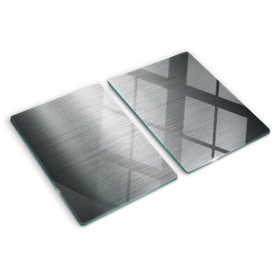 Planche à découper en verre Effet métallisé en acier brossé
