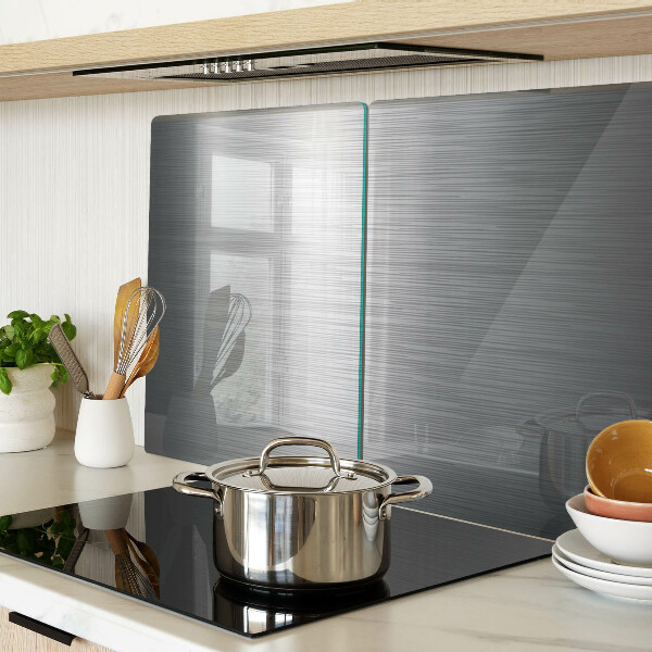 Planche à découper en verre Effet métallisé en acier brossé