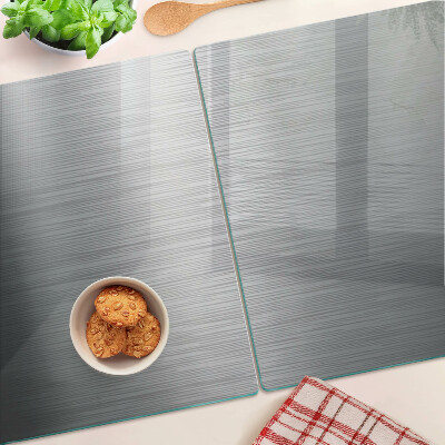 Planche à découper en verre Effet métallisé en acier brossé