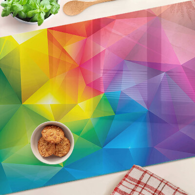 Planche à découper verre Géométrie colorée aux nuances de l'arc-en-ciel
