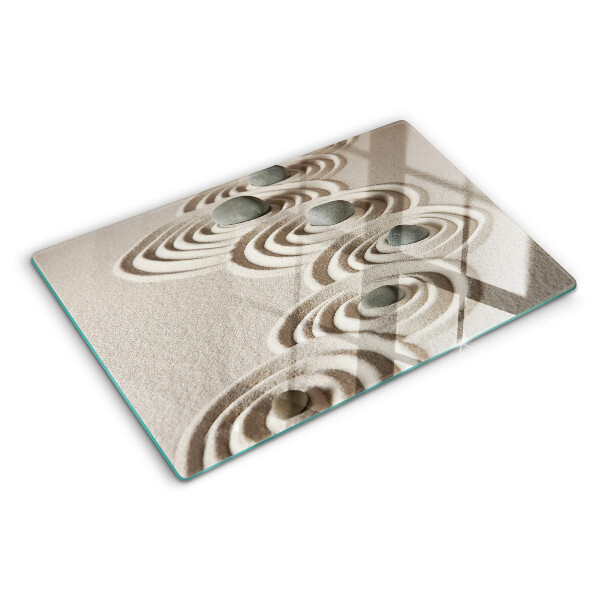 Planche à découper verre Motifs ondulés dans le sable
