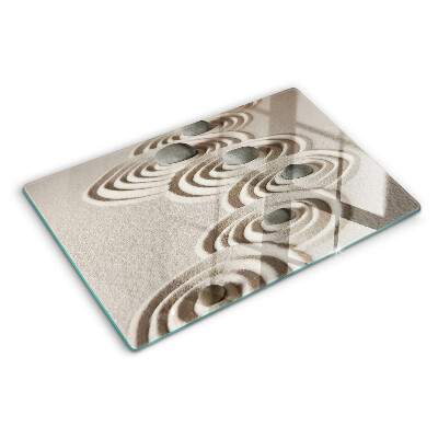 Planche à découper verre Motifs ondulés dans le sable