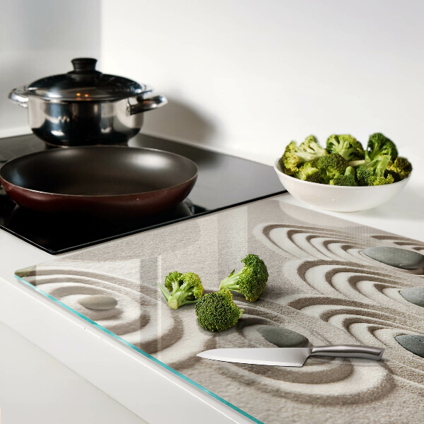 Planche à découper verre Motifs ondulés dans le sable