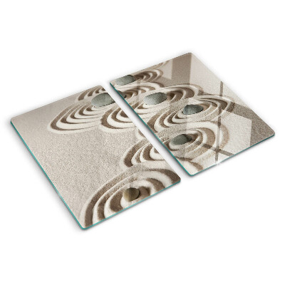 Planche à découper verre Motifs ondulés dans le sable