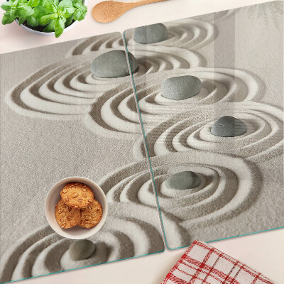 Planche à découper verre Motifs ondulés dans le sable