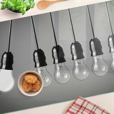 Planche à découper en verre Ampoules sur câbles