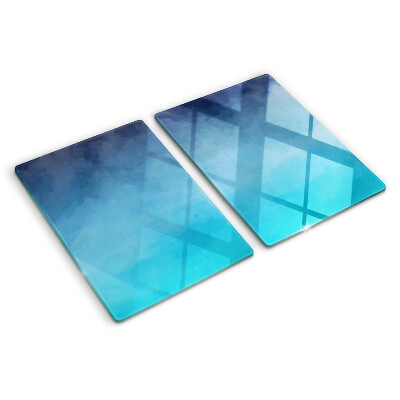 Planche à découper en verre Brouillard transparent dans des tons bleus