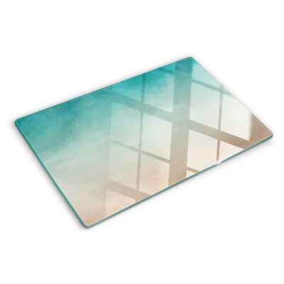 Planche à découper verre Dégradé bleu et orange
