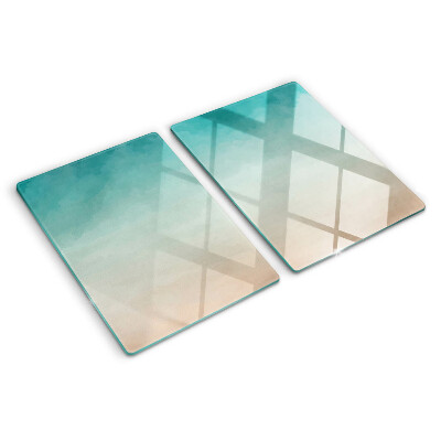 Planche à découper verre Dégradé bleu et orange