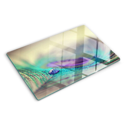 Planche à découper verre Une goutte sur une feuille