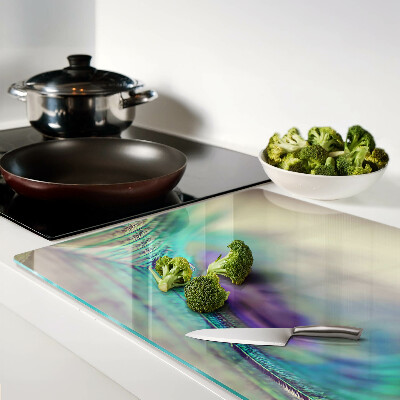 Planche à découper verre Une goutte sur une feuille
