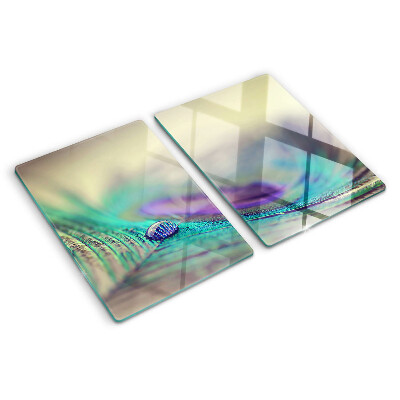 Planche à découper verre Une goutte sur une feuille