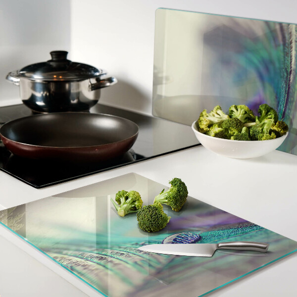 Planche à découper verre Une goutte sur une feuille