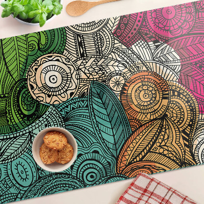 Planche à découper verre Motif mandala aux motifs colorés