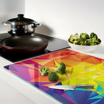 Planche à découper verre Géométrie colorée