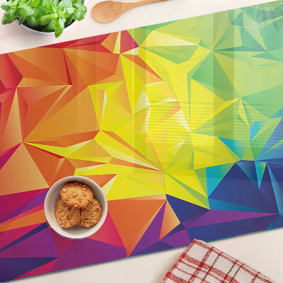 Planche à découper verre Géométrie colorée