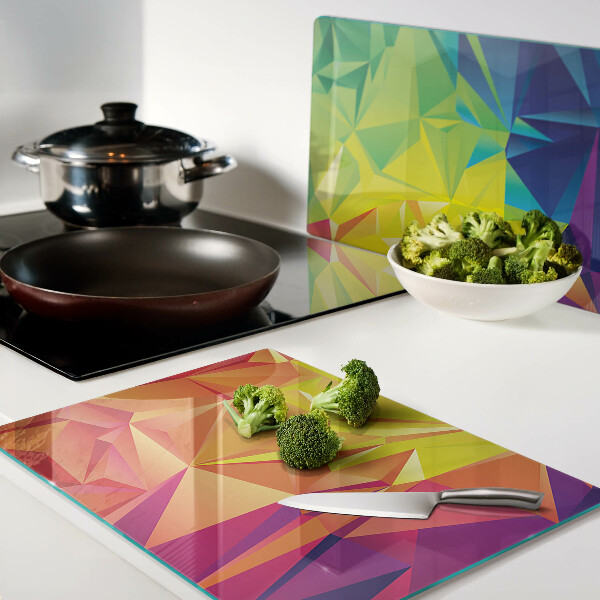 Planche à découper verre Géométrie colorée