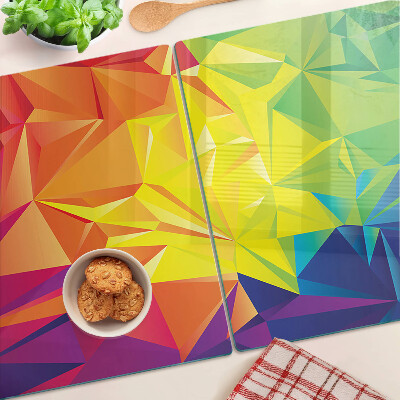 Planche à découper verre Géométrie colorée