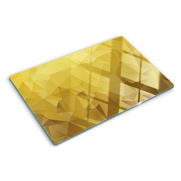 Planche à découper verre Géométrie dans les tons d'or