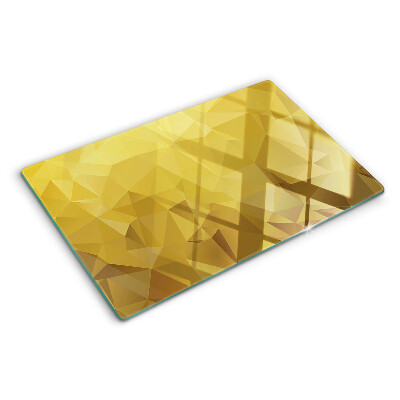 Planche à découper verre Géométrie dans les tons d'or