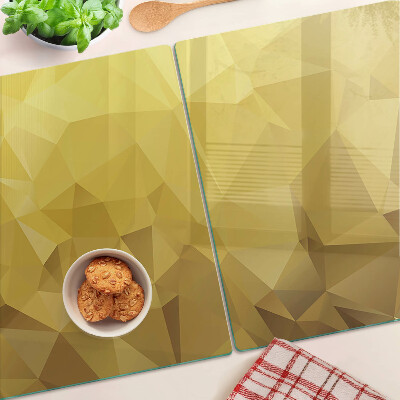 Planche à découper verre Géométrie dans les tons d'or