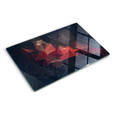 Planche à découper en verre Géométrie abstraite dans les tons de rouge