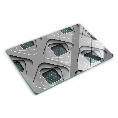 Planche à découper en verre Motifs géométriques dans les tons de gris