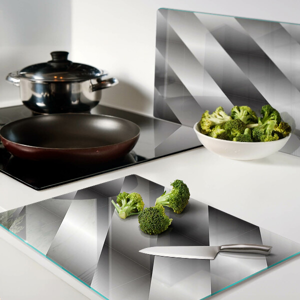 Planche à découper verre Motifs géométriques dans les tons de gris