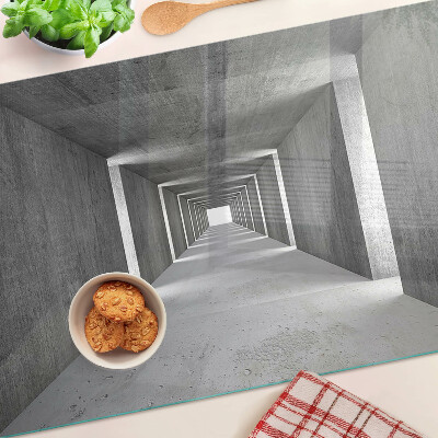 Planche à découper en verre Tunnel architectural en nuances de gris