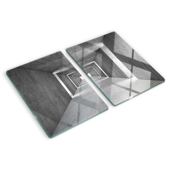 Planche à découper en verre Tunnel architectural en nuances de gris