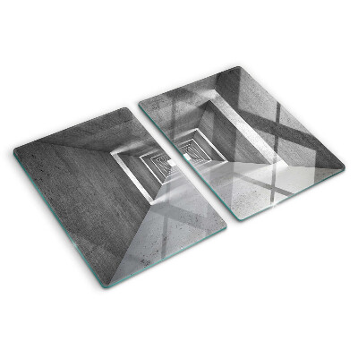 Planche à découper en verre Tunnel architectural en nuances de gris
