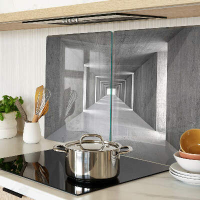 Planche à découper en verre Tunnel architectural en nuances de gris